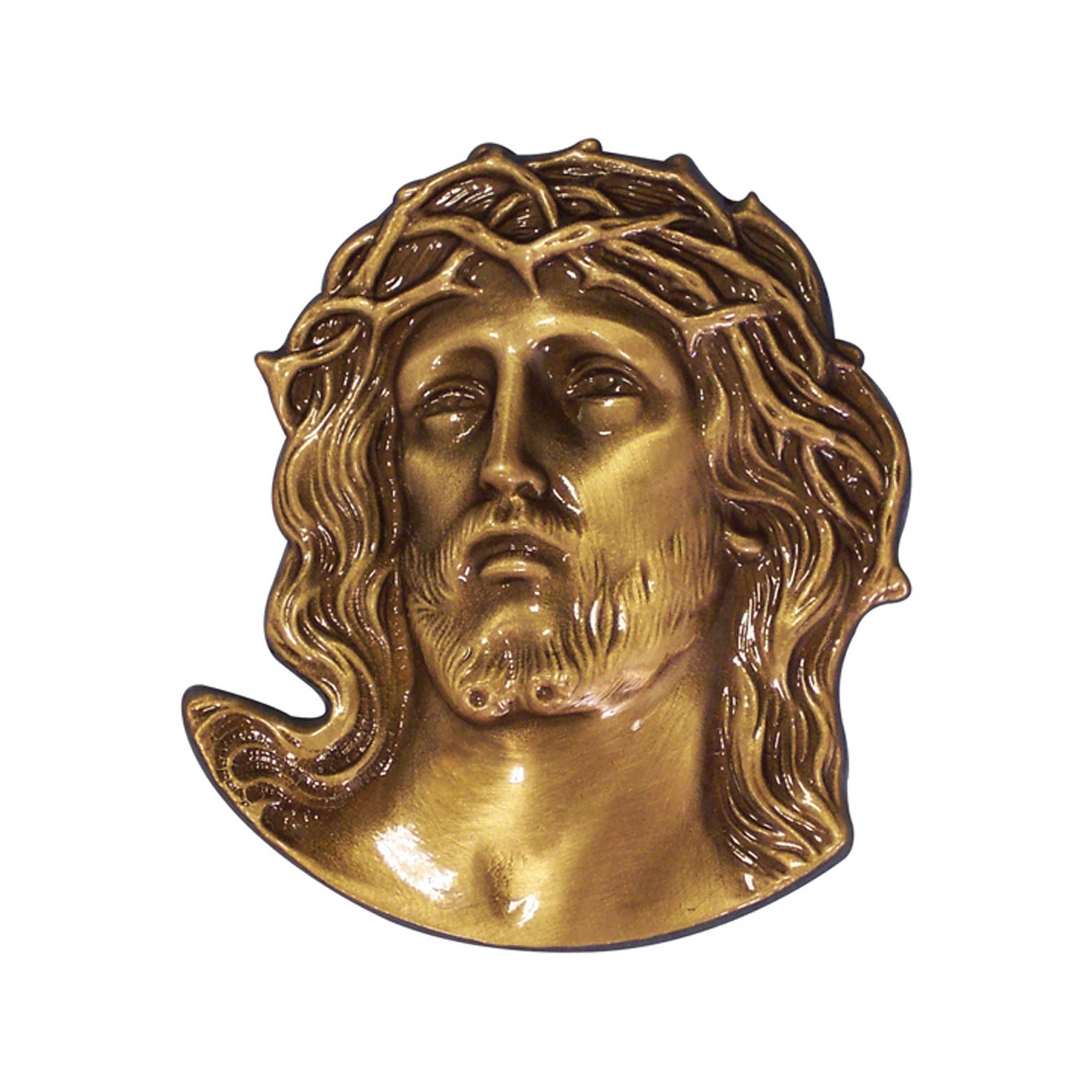 Applique religieuse bronze tête de Christ1