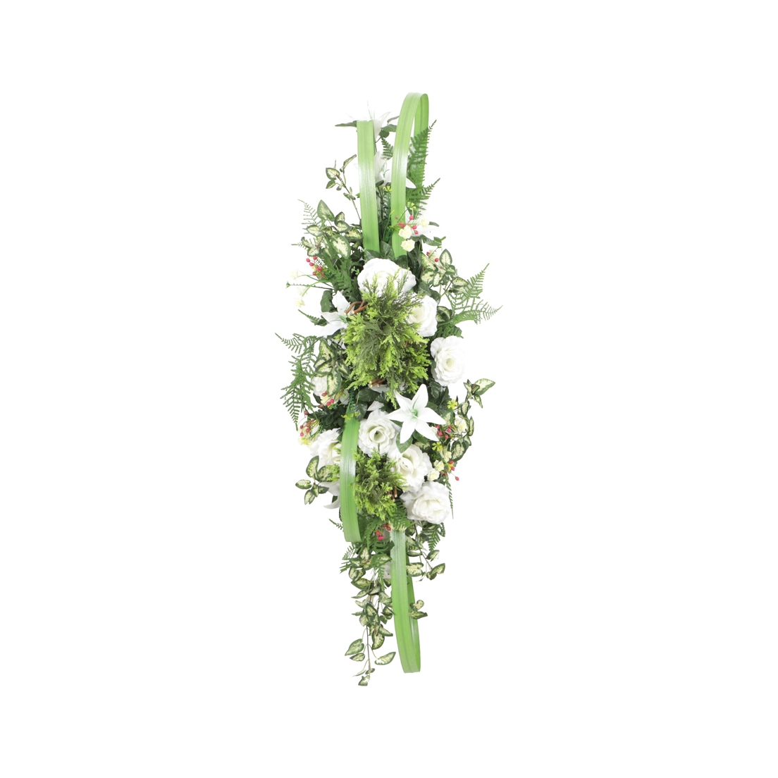Dessus de cercueil de lys, roses et juniperus1