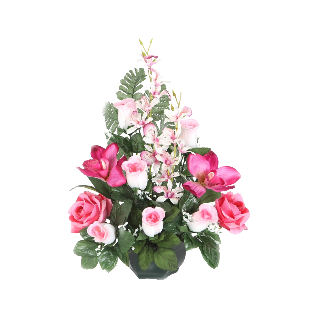 Coupe d'orchidées et roses1
