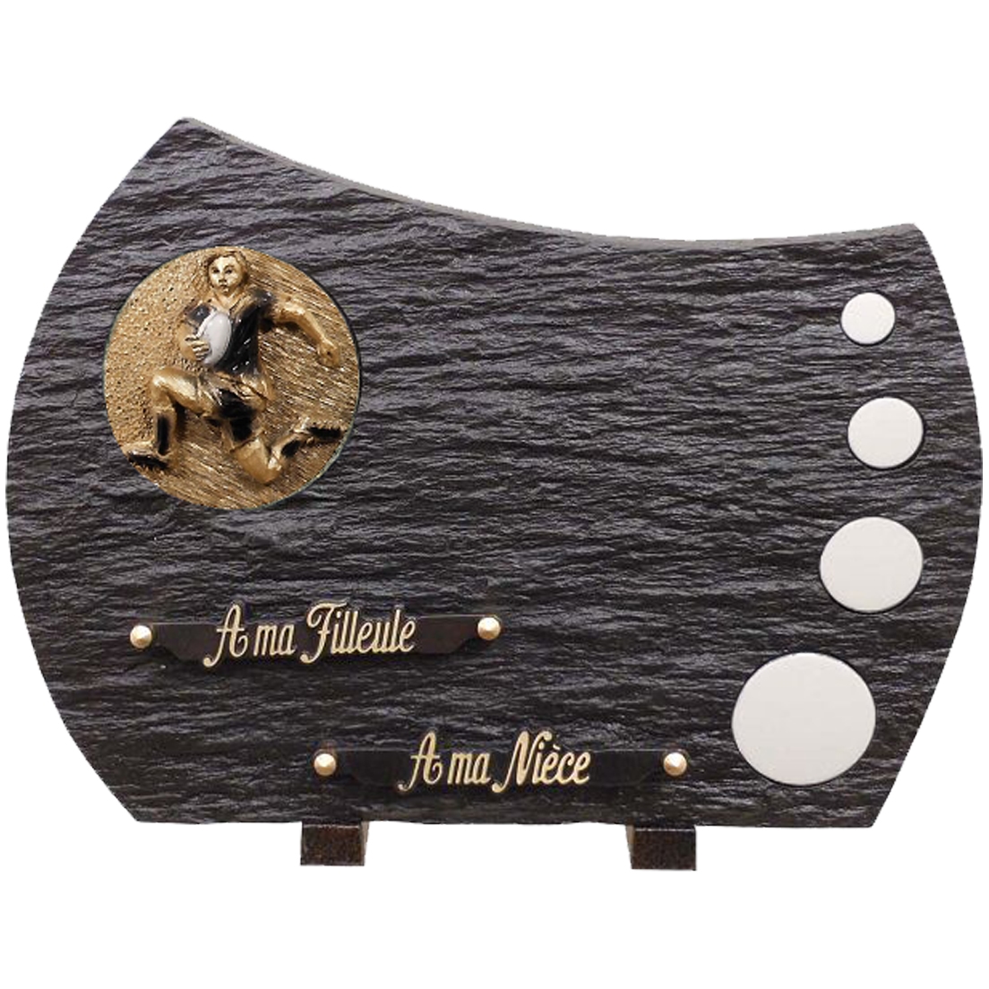 Plaque en résine - schiste forme - décor résine1