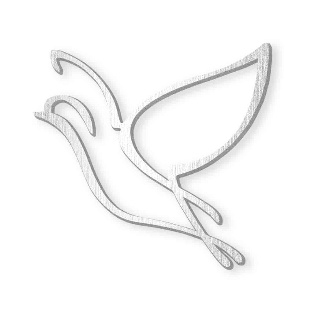 Applique symbole colombe en inox1