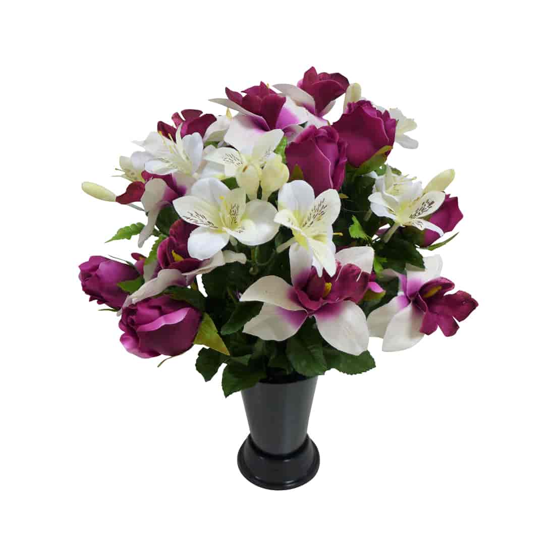 Bouquet de roses, freesias et orchidées1