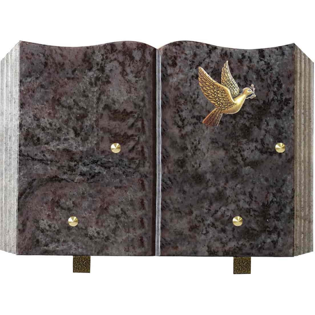 Plaque livre galbé - bronze - 2 porte inters1