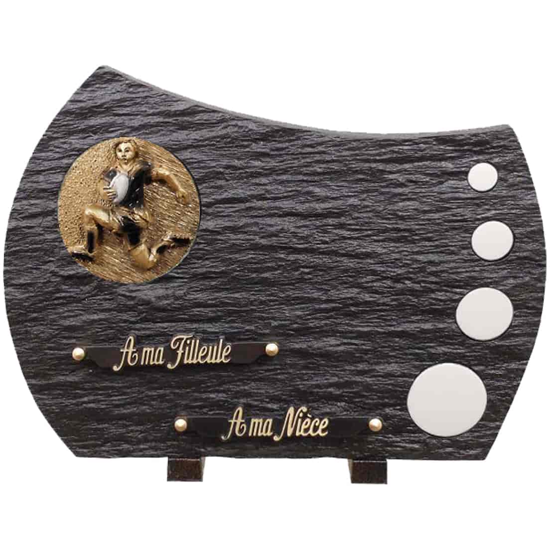 Plaque en résine - schiste forme - décor résine1