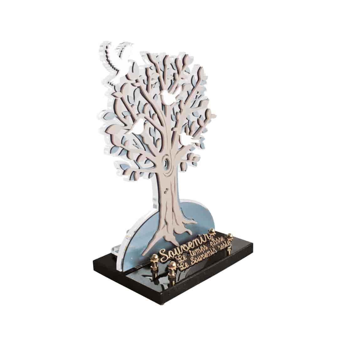 Plaque arbre en plexiglas  trois épaisseurs - sur socle1