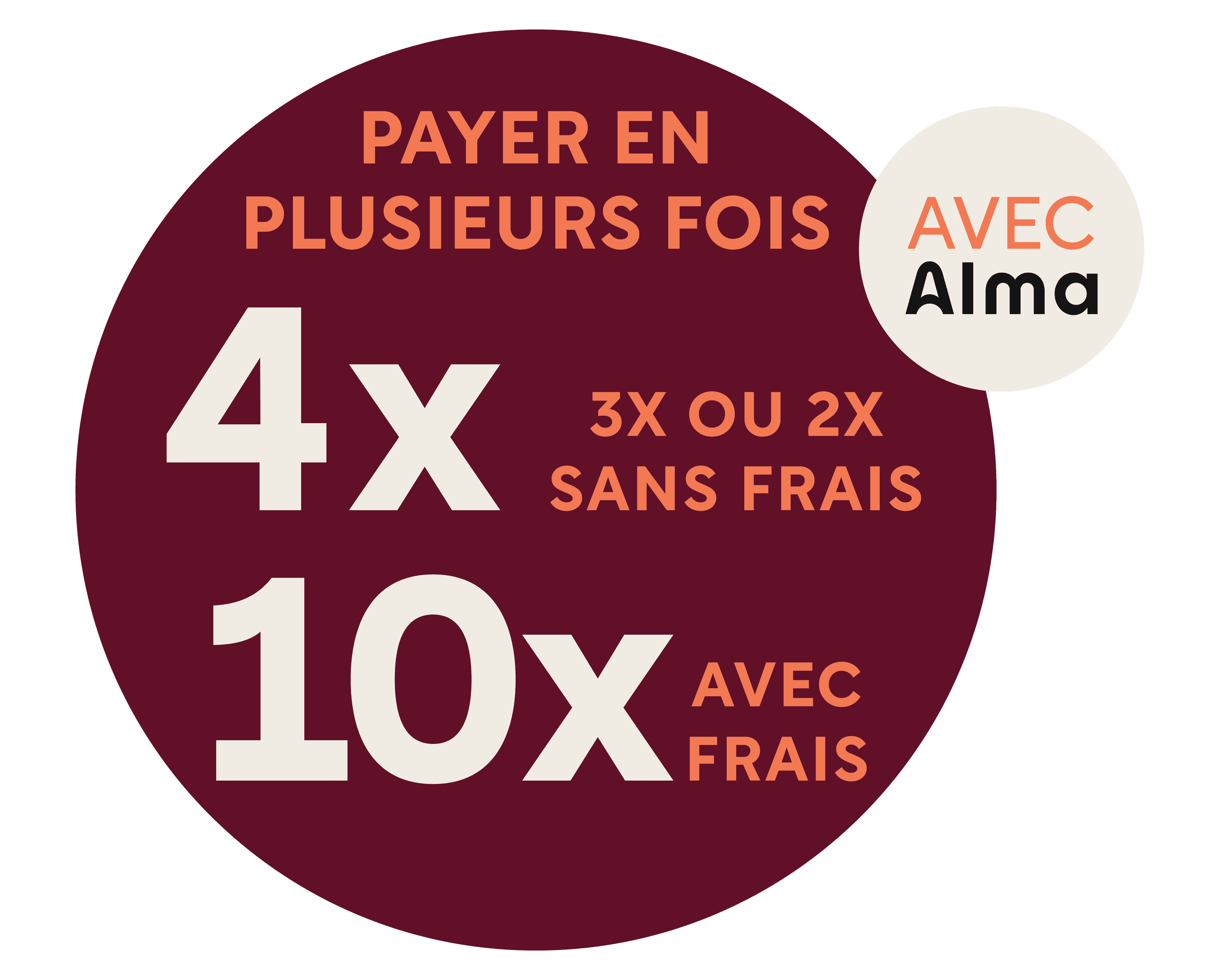 Payer en 2, 3, 4 ou 10 fois avec Alma
