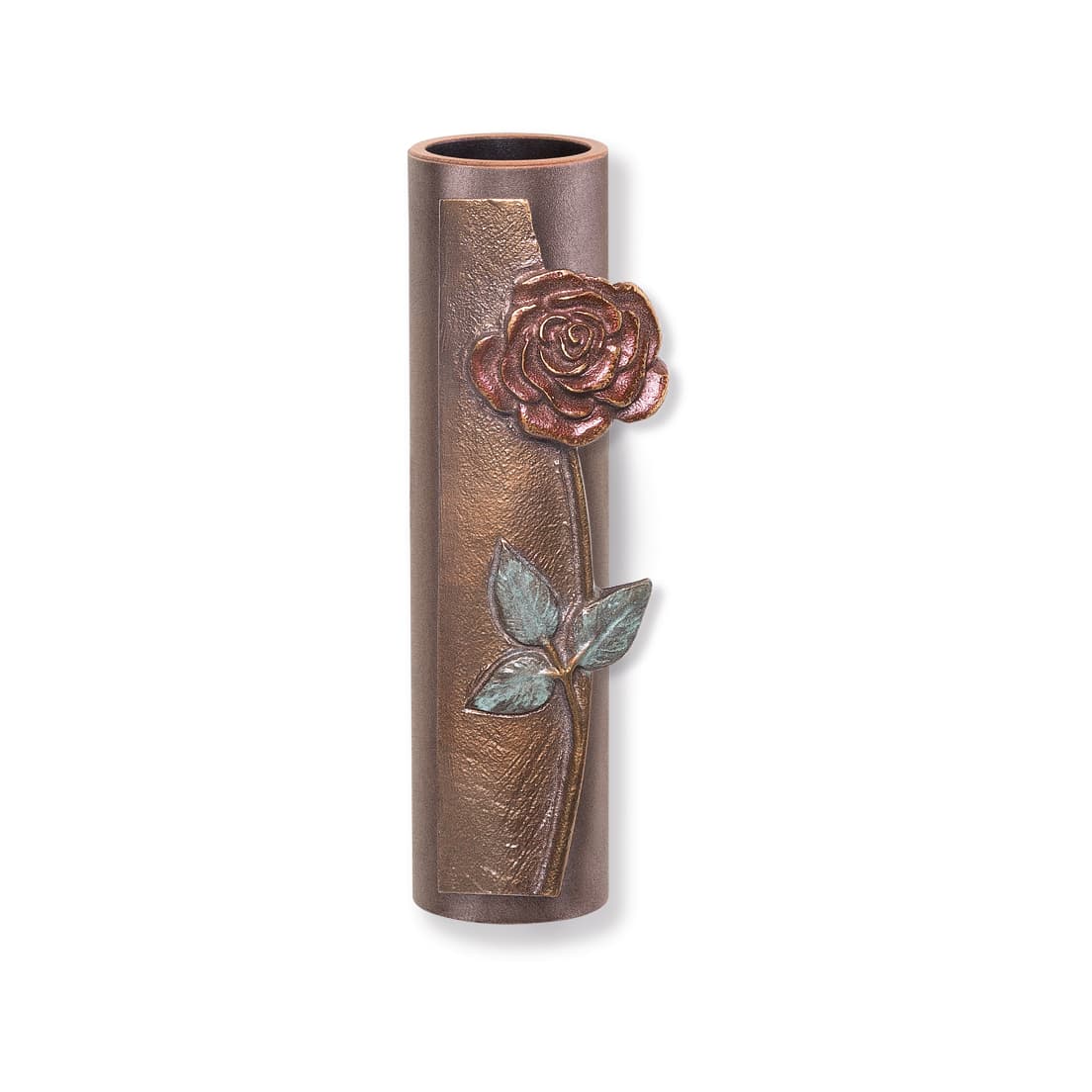 Soliflore en bronze rose - fixation à l'arrière