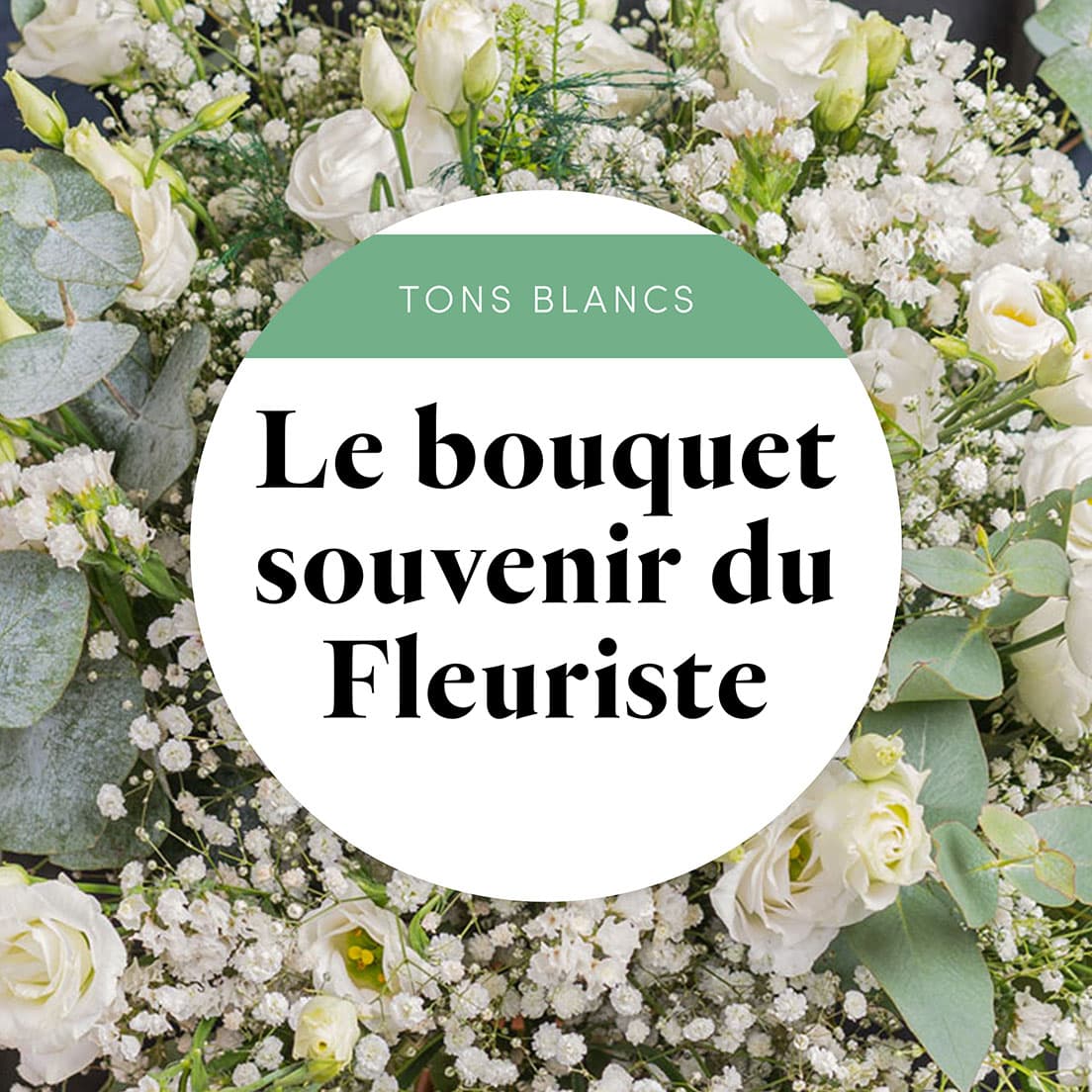 Le bouquet souvenir du fleuriste - blanc