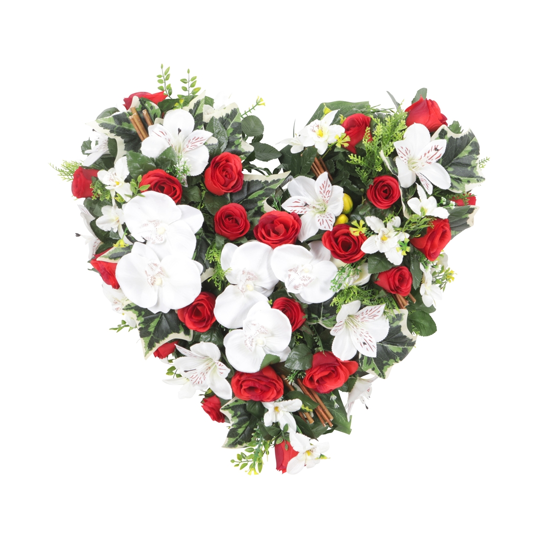 C¿ur d'orchidées, roses et fleurettes1